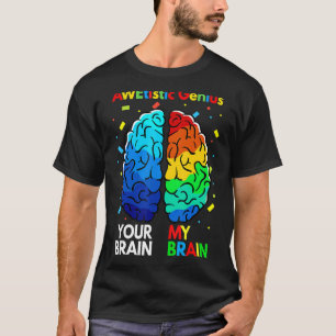 Camiseta Engraçado Neurodiversidade Autismo Sensibilização 
