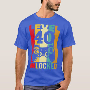 Camiseta Engraçado Nível 40 Desbloqueou-o Homens BDay urnin