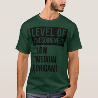 Camiseta Engraçado Nível De Consciência Baixa Origami De Pr