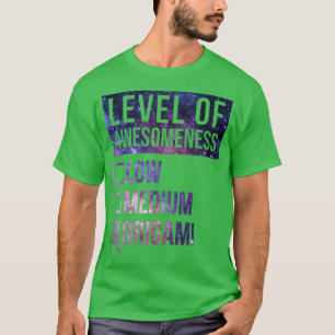 Camiseta Engraçado Nível De Consciência Baixa Origami De Pr