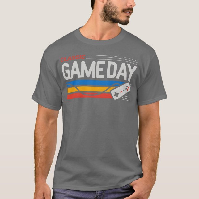 Camiseta Engraçado no Dia de Jogo Clássico (Frente)