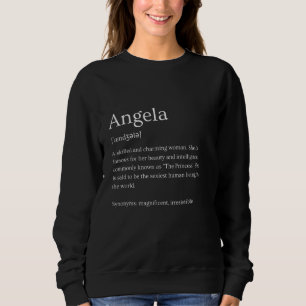 Camiseta Engraçado Nome Angela Significa - Angela Personali