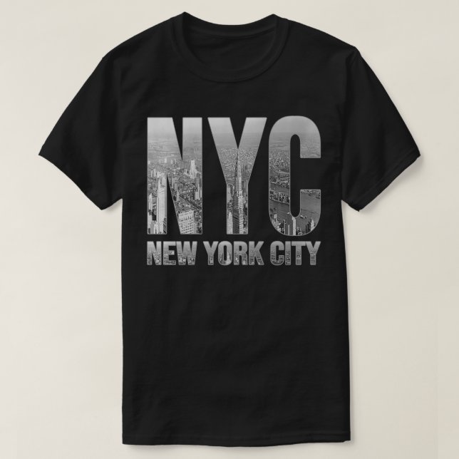 Camiseta Engraçado Nova Iorque de Skylines NYC Que Nunca Do (Frente do Design)