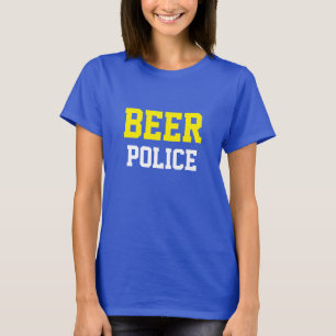 Camiseta Engraçado Novelty College Style Design BEER POLÍCI