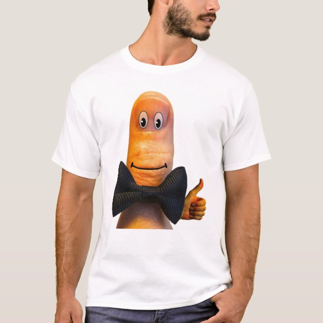 Camiseta Engraçado Novelty Teens College Sr. Thumbs Up (Frente)