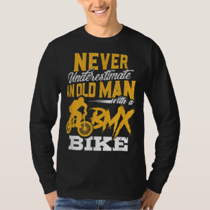 Camiseta Engraçado Nunca subestime um Velho com BMX Bi