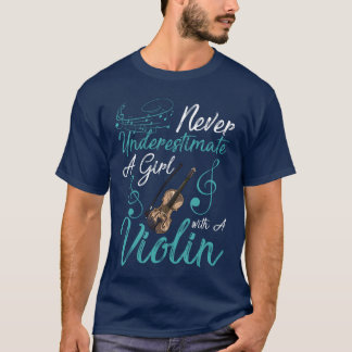 Camiseta Engraçado Nunca Subestime Uma Menina Com Um Menino