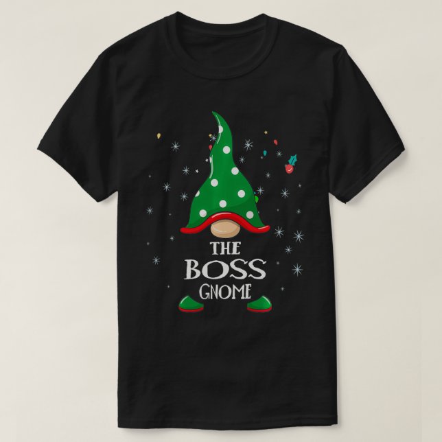 Camiseta Engraçado O Chefe Gnome Group Correspondendo Figur (Frente do Design)