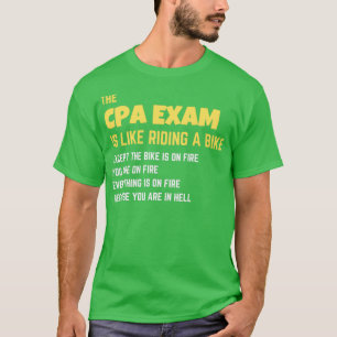Camiseta Engraçado O exame CPA é como andar de bicicleta pa