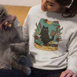 Camiseta Engraçado O Gato Do Cartão Tarot Do Leitor
