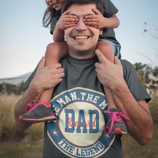 Camiseta Engraçado O Homem Que O Dia de os pais Do Mito Deu (Criador carregado)