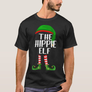 Camiseta Engraçado O Natal Da Família Hippie Elf.
