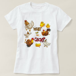Camiseta Engraçado o que é que o "Cluck Chicken Humor Pun"