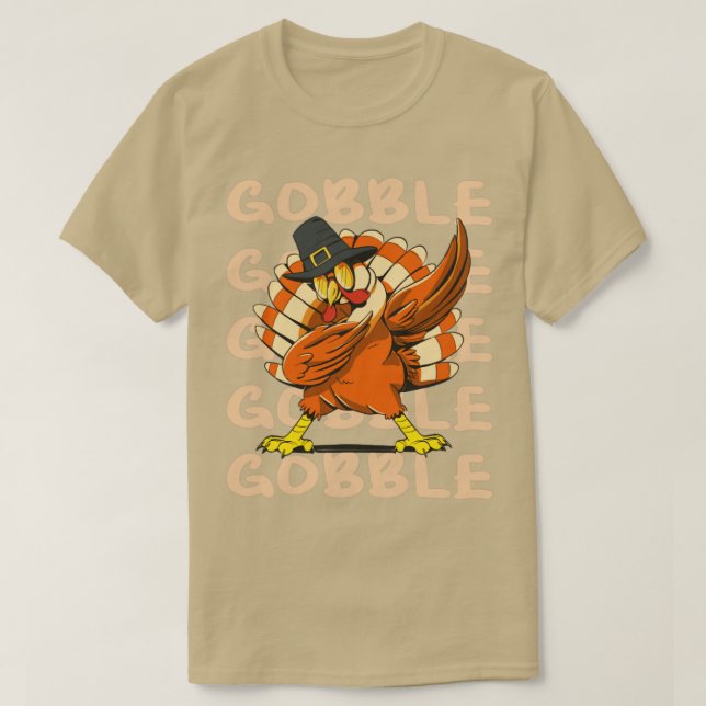 Camiseta Engraçado obrigadoDando à Turquia8 (Frente do Design)