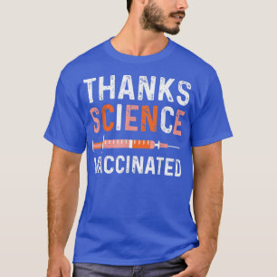 Camiseta Engraçado Obrigados Totalmente Vacinados Ciência P