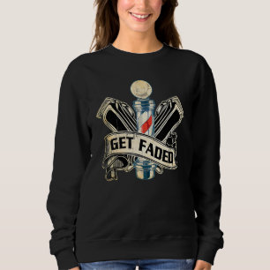 Camiseta Engraçado Obter Barbeiro Desbotado Para Homens Mul
