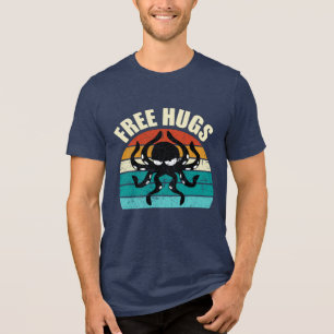 Camiseta Engraçado Octopus Free Hugs Cephalopota Humor