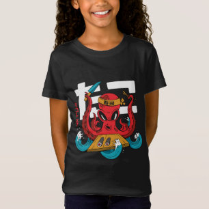 Camiseta Engraçado Octopus Sushi Chef Design