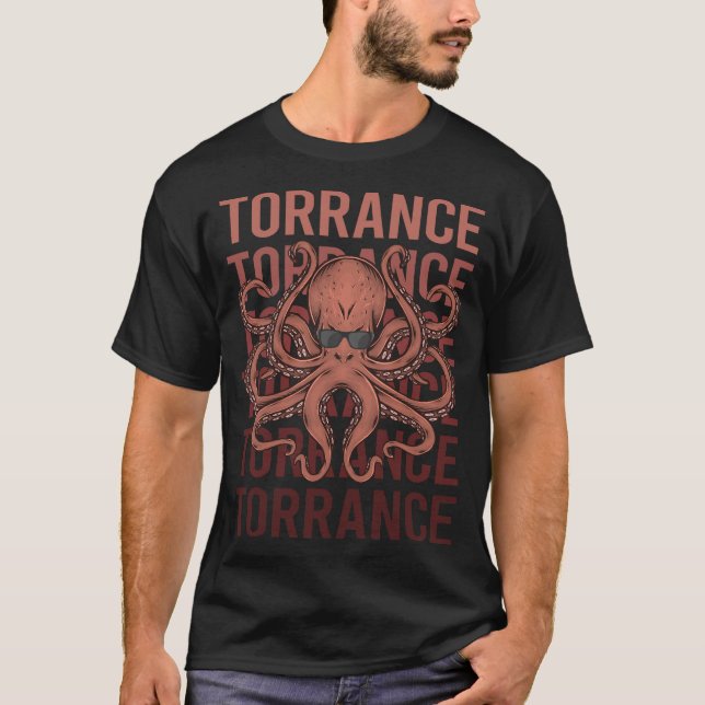 Camiseta Engraçado Octopus Torrance (Frente)