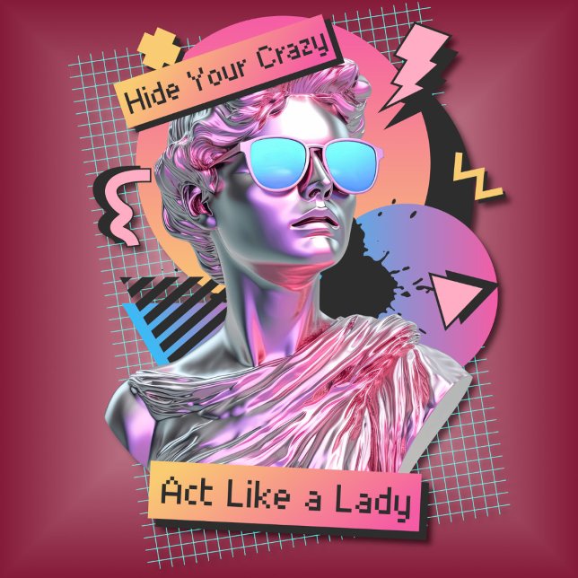 Camiseta Engraçado Ocultar seu ato maluco como uma dama (Criador carregado)