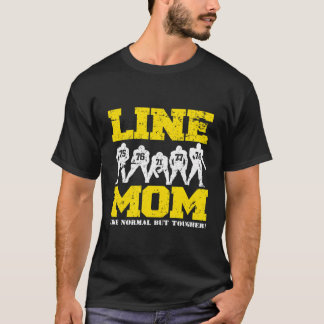 Camiseta Engraçado Ofensivo Futebol Lineman Line Mãe