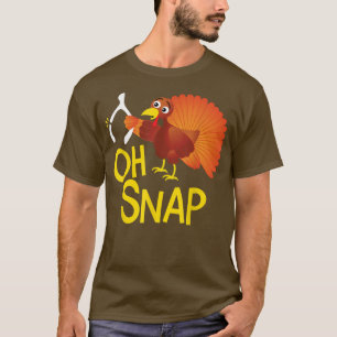 Camiseta Engraçado Oh Snap Ação de Graças à Turquia Bonita 