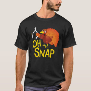 Camiseta Engraçado Oh Snap Ação de Graças à Turquia Bonita 