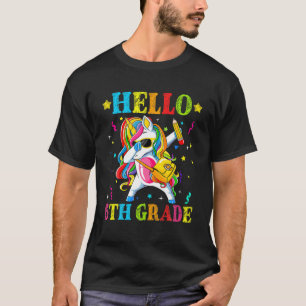 Camiseta Engraçado Olá, Unicórnio Do Sexto Ano, Dabbing Par