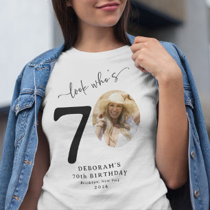 Camiseta Engraçado "Olha quem tem 70", Na moda 70 Aniversár