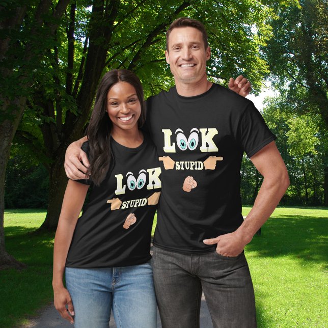 Camiseta Engraçado Olhar a mão estúpida apontando o Unisex (Funny Look at Stupid Hand Pointing Unisex T-Shirt)