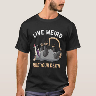Camiseta Engraçado Om Vive Estranho Falso Sua Morte Rua