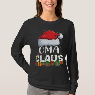 Camiseta Engraçado Oma Papai Noel Casa de Pijamas