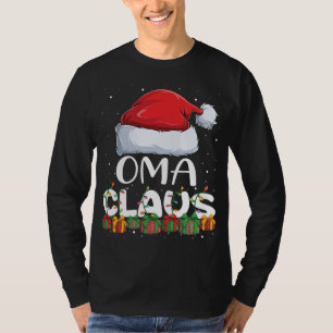 Camiseta Engraçado Oma Papai Noel Casa de Pijamas