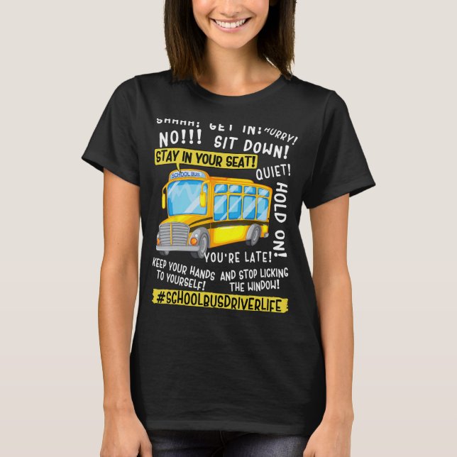 Camiseta Engraçado Ônibus Escolar Último Dia Da Escola Te (Frente)