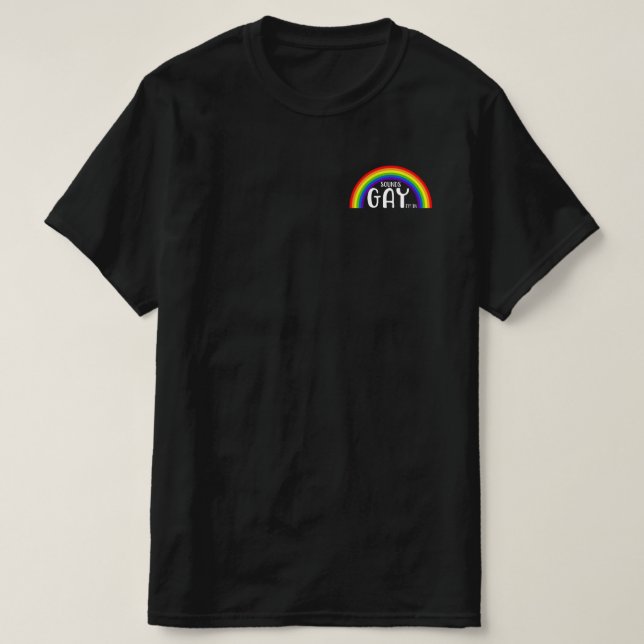 Camiseta Engraçado Orgulho gay Arco-Íris Soa Gay (Frente do Design)