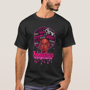Camiseta Engraçado Orgulho Junho Melanina História Negra Mê