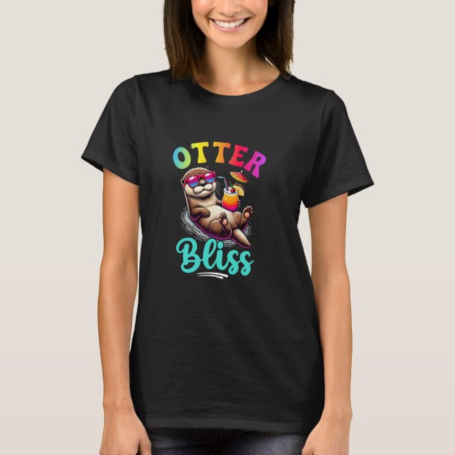 Camiseta Engraçado, Otter Bliss, Bichinho Tropical Para Cri (Frente)