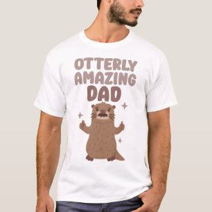 Camiseta Engraçado Otter Com bigode Incrivelmente Pai