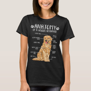 Camiseta Engraçado Ouro Anatomista Retriever Cachorro