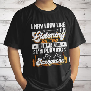 Camiseta Engraçado ouvir na minha cabeça que estou jogando