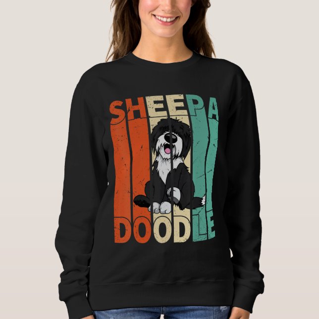 Camiseta Engraçado Ovino Negra (Frente)