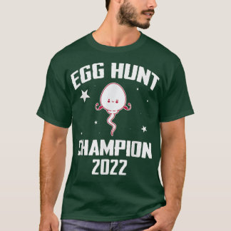 Camiseta Engraçado Ovo Campeão 2022 Domingo Gravidez Anno