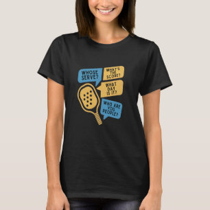 Camiseta Engraçado Paddleball Cuja Liga de Servidores Escol