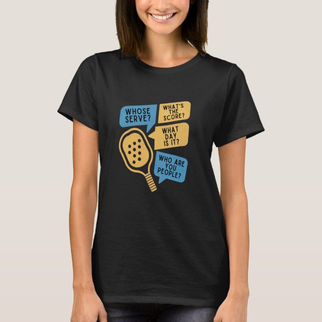 Camiseta Engraçado Paddleball Cuja Liga de Servidores Escol (Frente)