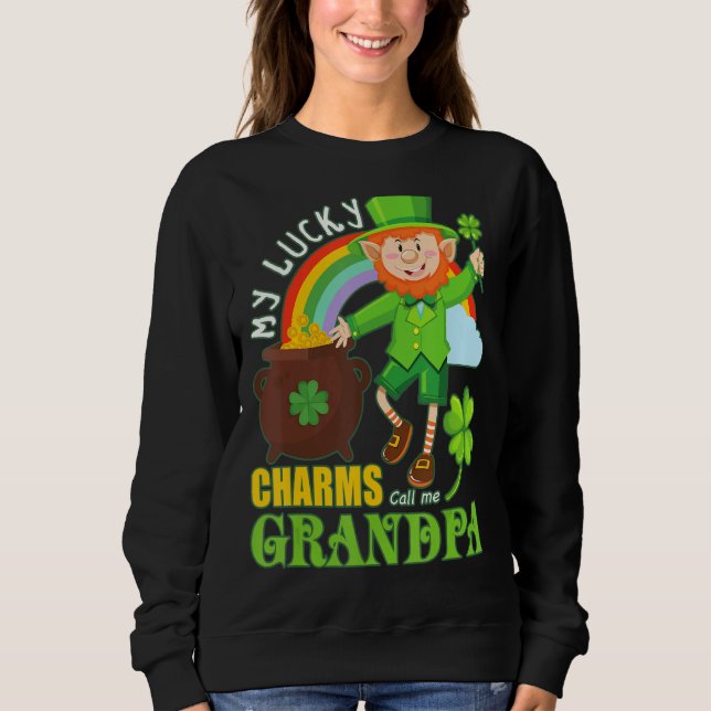 Camiseta Engraçado Paddy Day St Patricks Sortudos Charme Me (Frente)