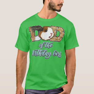 Camiseta Engraçado Pai de aniversário para Menina Guiné Pig