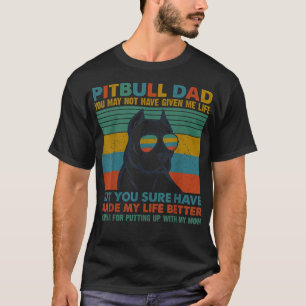 Camiseta Engraçado Pai De Cachorro Pitbuloso Que Você Pode
