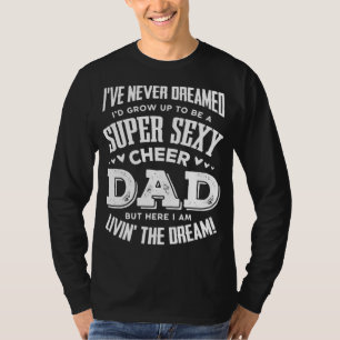 Camiseta Engraçado Pai de Cheerhead Padre Cheer Pai