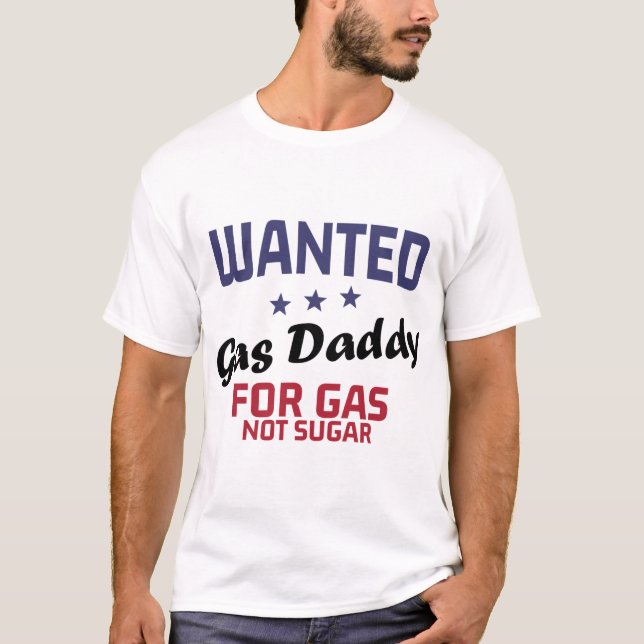 Camiseta Engraçado Pai de gás com preço do gás (Frente)