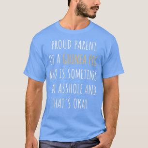 Camiseta Engraçado Pai de Porcos da Guiné Mãe Pet Mama Pai